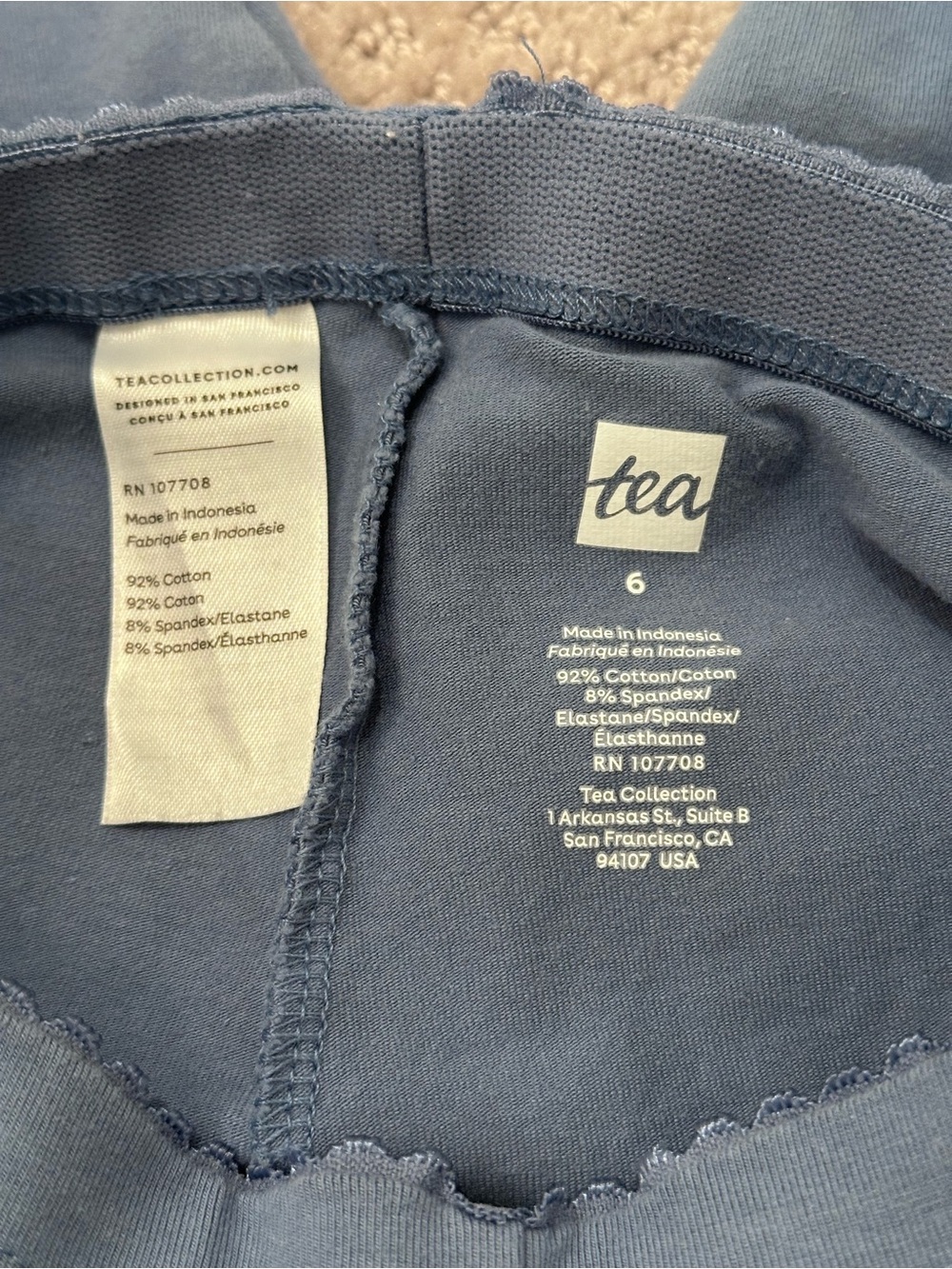 Tea Collection Leggings, Pineneedle green & Indigo Blue, Set of 2, size 6 - Picture 7 of 8